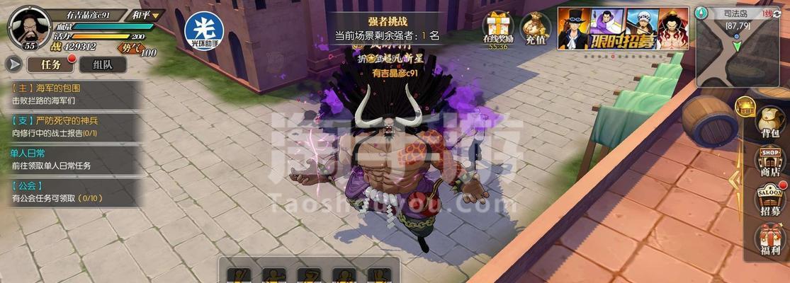 《航海王燃烧意志》中凯多的培养建议（打造最强凯多，从游戏开始）