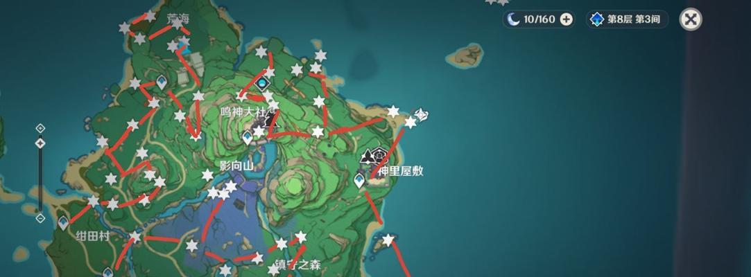 《原神》稻妻绯樱绣球位置分布一览（打卡地图）