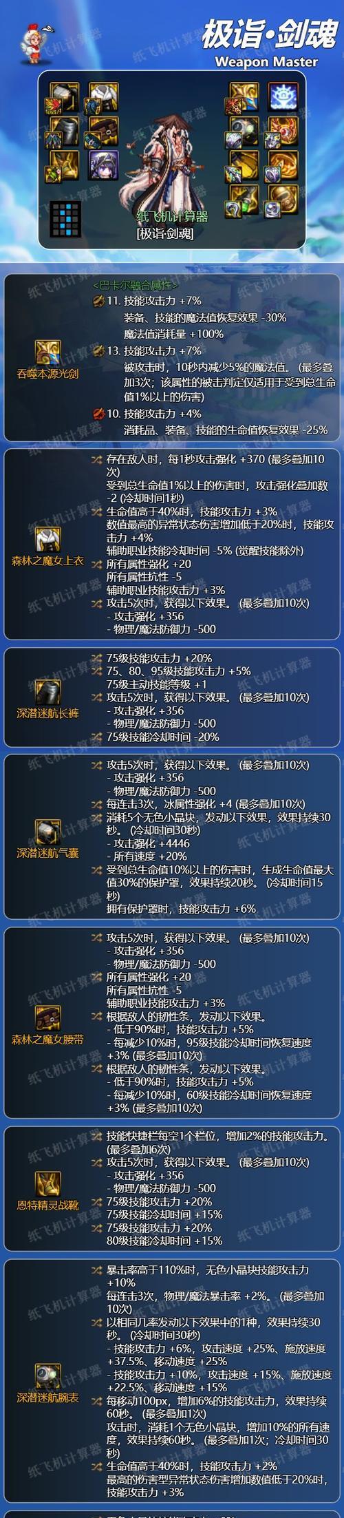 剑魂邪龙套装的性能如何？