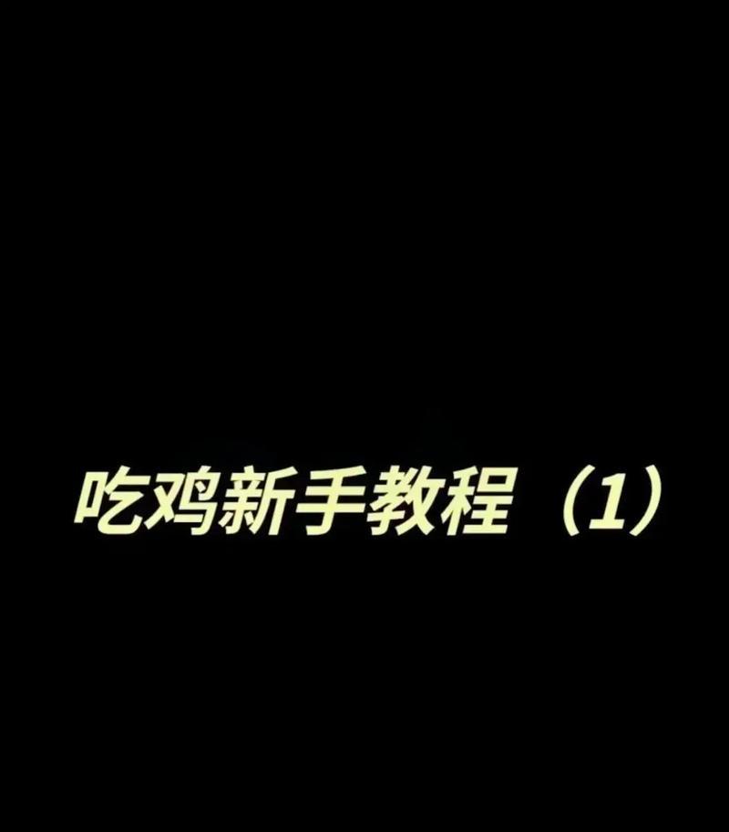 绝地求生新手入门指南？如何快速提高游戏技能？