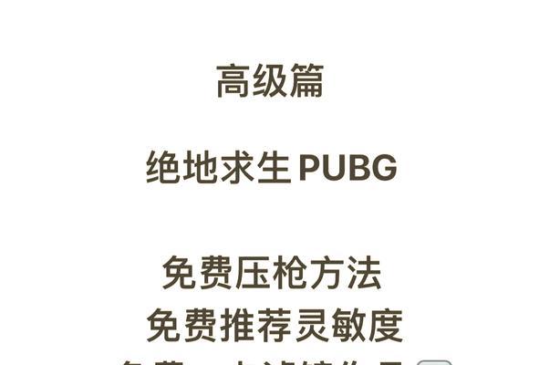 绝地求生新手入门指南？如何快速提高游戏技能？