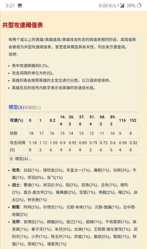 王者荣耀中如何查看攻速？攻速的计算方式是什么？