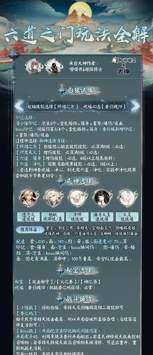 六道打阴阳师怪物的策略是什么？