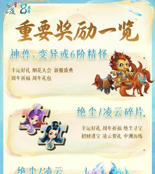问道8周年活动领取奖励的步骤是什么？