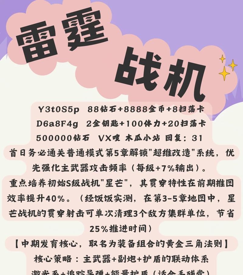 《雷霆战机》游戏进阶攻略（提高战斗力的15个关键步骤）